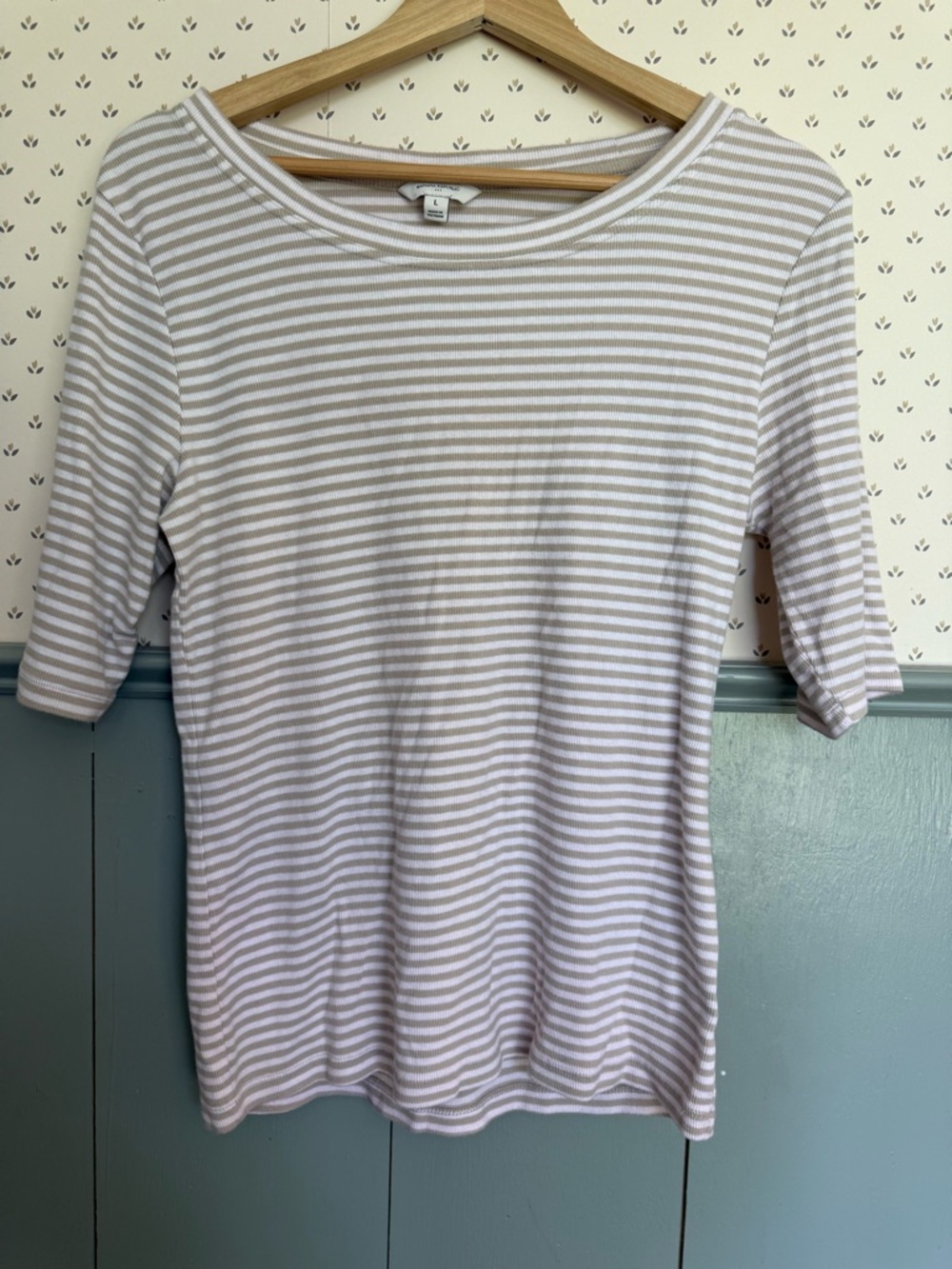 Banana Republic Striped Scoop-Neck Top